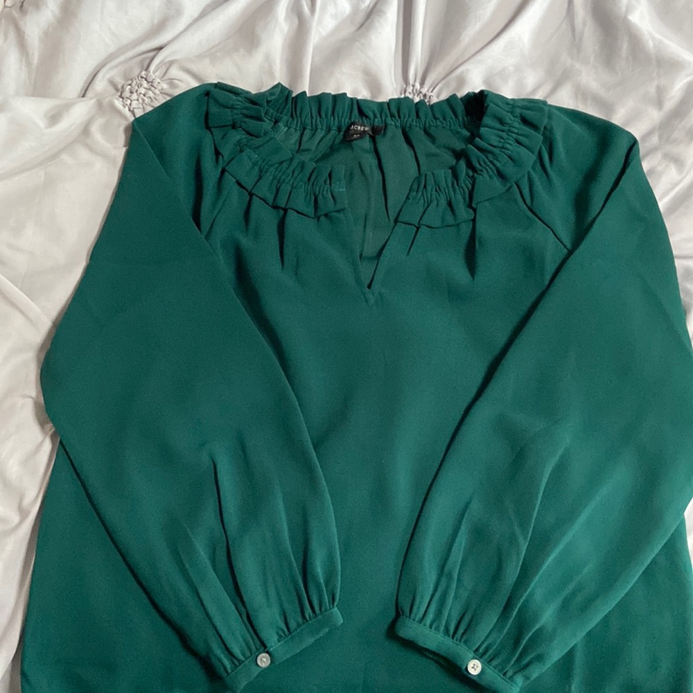 J. Crew Ruffleneck Top